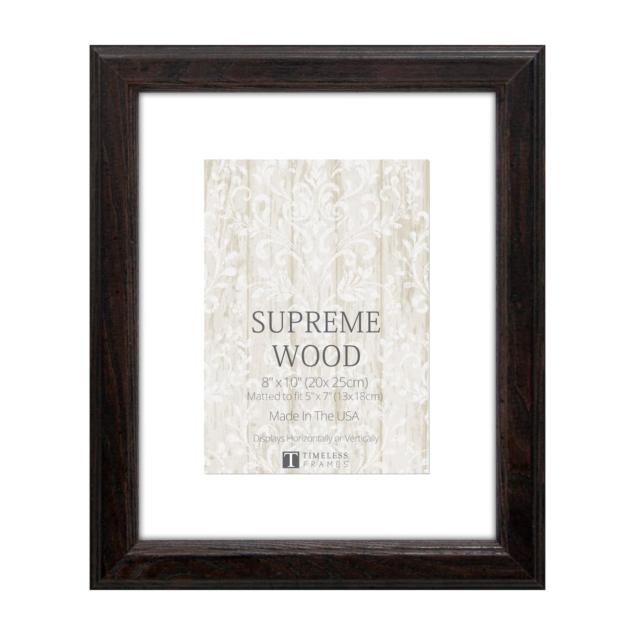 Timeless Frames&#xAE; Supreme Espresso Wood Frame with Mat
